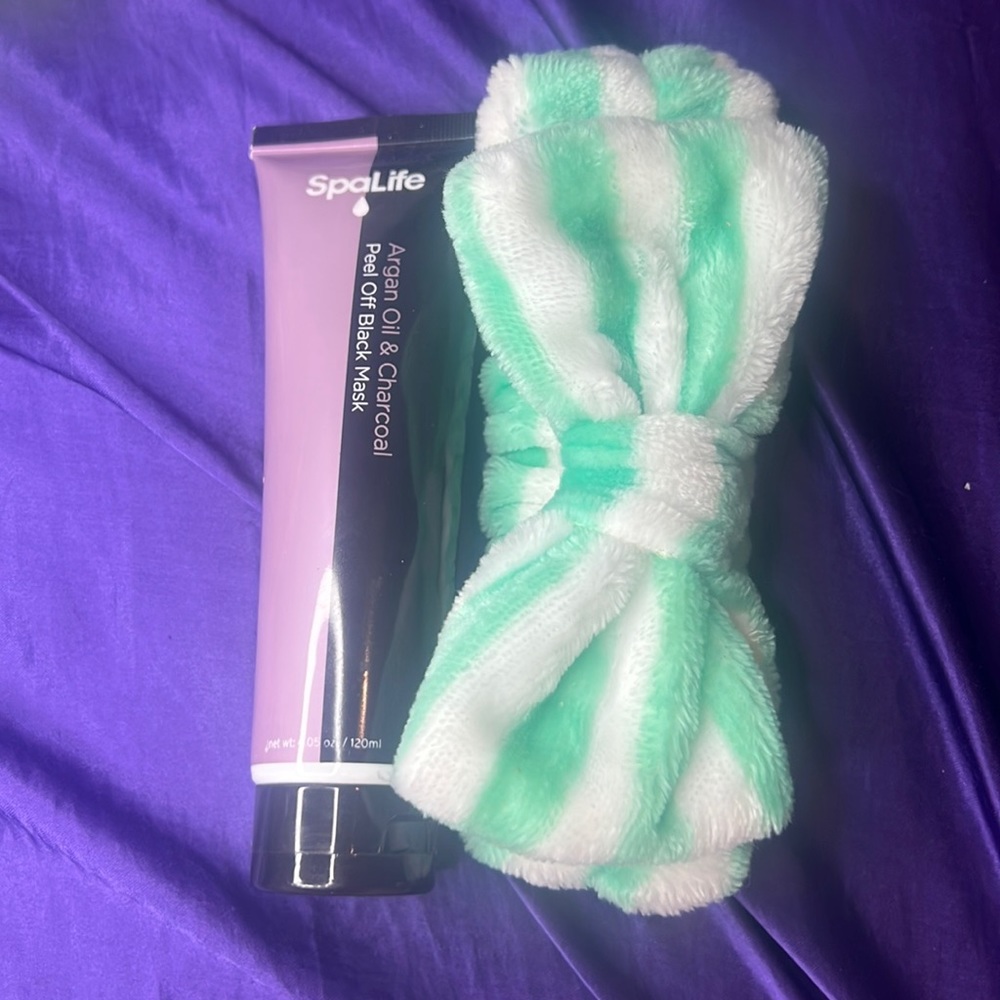 Spalife, Argan oil and charcoal peel off mask, comes with head band
